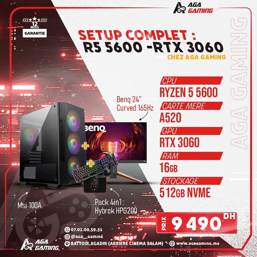 PC Gamer Pack Ryzen 5 5600 - RTX 3060 PC Gamer Pack Ryzen 5 5600 - RTX 3060